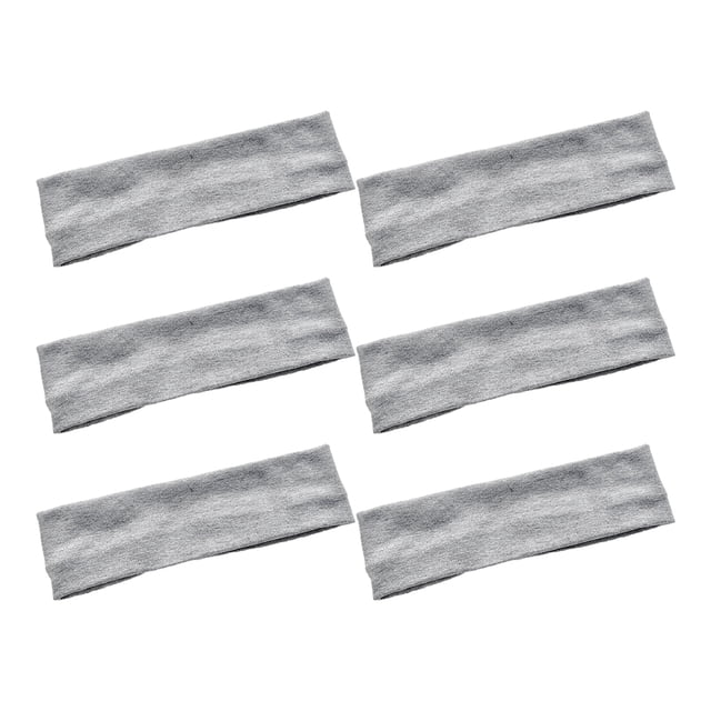 Minnieouse 6 piezas de diademas elásticas de algodón elástico para deportes para mujeres y niñas, diadema de estilo Simple, banda para el Accesorio para el cabello Gris