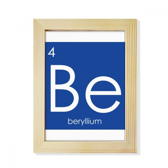 Chestry Elements Period Table Alkaline Earth Metal Beryllium Be Desktop Adorn Photo Frame Display Art Painting Wooden