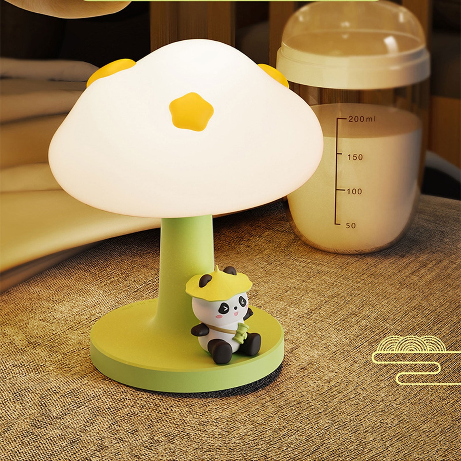 Stijggn Tod-dler Night Light Christmas Gifts for Women Mushroom Night Light Touch Night Light Toys for G*irls, Tod-dler, Ba*by, Rechargeable Nightlight for K-ids Room