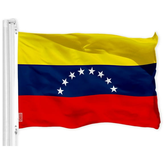 G128 Venezuela Flag, 3x5 ft, Printed 150D Polyester, Vibrant Colors, Brass Grommets, Outdoor Use