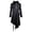 Black, variant on Fgnfyis Winter Jackets for Men Fashionable Retro Printing Stand Collar Overcoat Punk Style Long Mens Winter Coats Black L