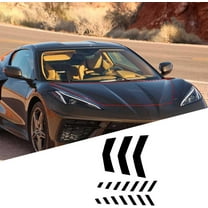 TINKI Mark Hood Decals Sticker Compatible with Chevrolet Corvette C8 2020 2021 2022, Stripe Label Front Hood Sticker Decal, Auto Hood Sticker Accessories, 3PCS