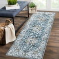 thumbnail image 1 of Washable Area Rug Vintage Bedroom Runner Rug Floral Print Stain Resistant - Border Carpet Distressed Rugs Ultra-Thin Non-Slip Rug Accent Rug Living Room Dining Room Kitchen, 1 of 12