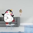 thumbnail image 2 of Reloj de pared,Reloj de pared silencioso y decorativo que no hace tictac,Reloj de pared silencioso de pingüino pequeño Reloj de madera,Escultura de hojas,Estatua de hoja de metal Escultura de, 2 of 8