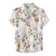 thumbnail image 1 of Camisas De Vestir Para Hombre Camisas Casual Fashion de hombres Top Flower Hawaii imprimió camisa suelta camisa corta de manga corta camisa de Button (Khaki, M), 1 of 5