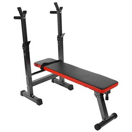 Adjustable Weight Bench 440lbs Folding Barbell Stand Weight Set