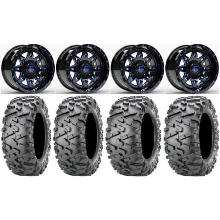 Fuel Lethal Blue 14 Wheels 28 BigHorn 2.0 Tires Sportsman RZR Ranger