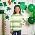 thumbnail image 2 of Tauxra Chandail de la Saint-Patrick pour Adultes, T-Shirt à Manches 3/4 Imprimé Col Rond, T-Shirt Graphique Trèfle Décontracté à Manches Longues pour Activités Festives, 2 of 6