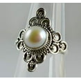 thumbnail image 2 of Navya Craft Freshwater Pearl 925 Sterling Silver Handmade Women Statement Ring, Pearl Jewelry Size 9.5, 2 of 4