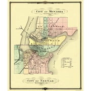Menasha Neenah Wisconsin - Snyder 1878 - 23 x 27.5 - Glossy Satin Paper