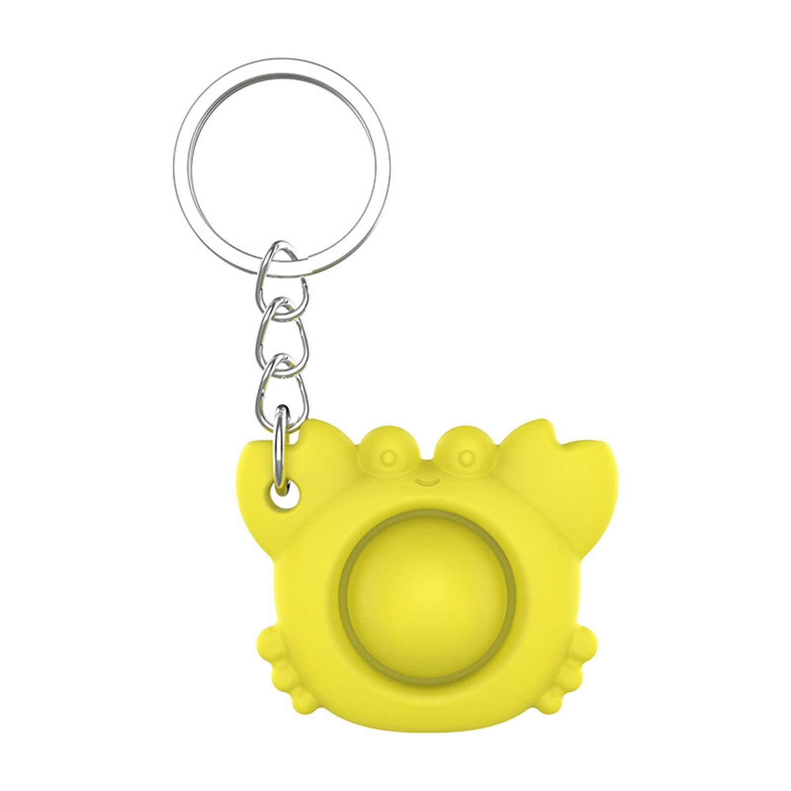 Pop Fidget Toy Push Simple Dimple Bubble Key Chain Sensory Stress Relief Toy 