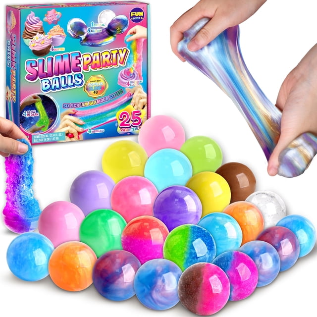 Slime Party Favors FunKidz, 25 bolas de limo variadas para niños Fun Kidz FUN KIDZ