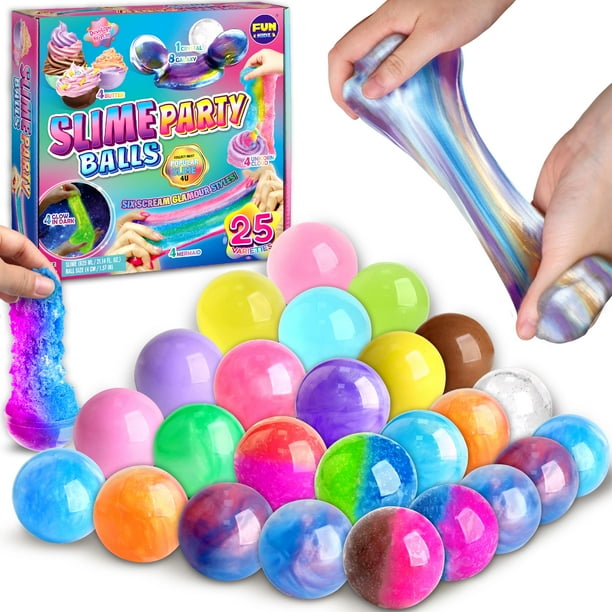 Slime Party Favors FunKidz, 25 bolas de limo variadas para niños Fun Kidz FUN KIDZ