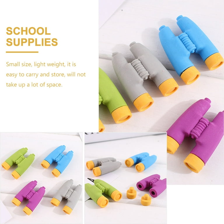 20Pcs Telescope Shape Erasers Small Cartoon Erasers Children Drawing Erasers  School Supplies 