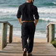 thumbnail image 5 of Daolelai Men's Linen Suit, 5 of 6
