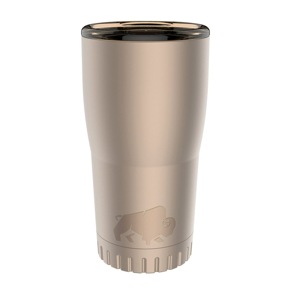 Silver Buffalo Stainless Steel Insulated Tumbler, 20 oz., Matte Gold