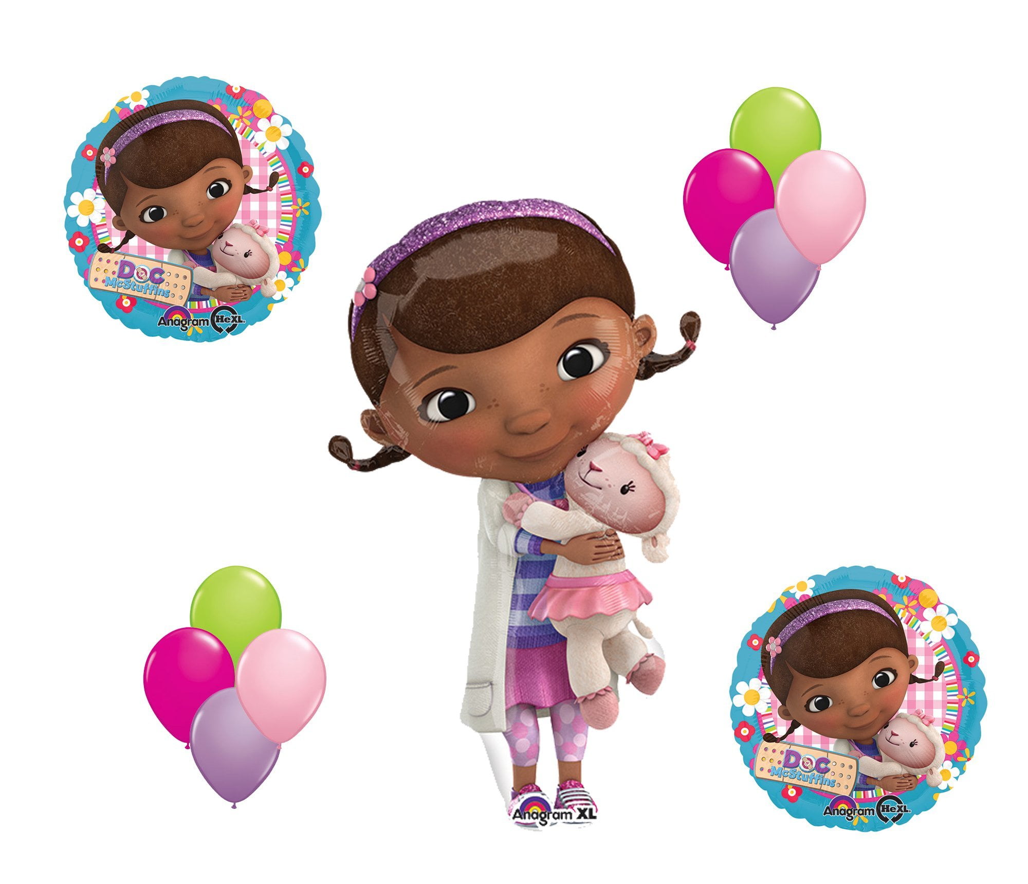 8 x Girls Birthday Party Disney Doc McStuffins Themed Latex Balloons Decorations 