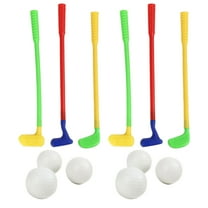Qiysamall 2 Sets of Children Golfs Kit Plastic Golf Club and Ball Set Random Color