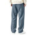 thumbnail image 4 of Fanshiluo Men's Corduroy Wide Leg Casual Pants, Elastic Waist Straight Loose Fit Trousers,L,Big and Tall Men, 4 of 6