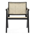 thumbnail image 3 of Manhattan Comfort Hamlet Solid Ash Wood Accent Chair in Black & Natural, 3 of 5