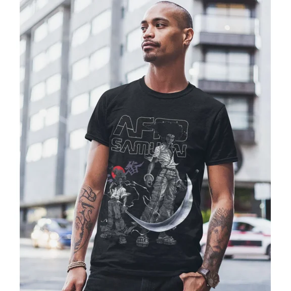 VINTAGE Afro Samurai Unisex T-Shirt Afro Samurai Japanese Ninja Anime Manga All Size