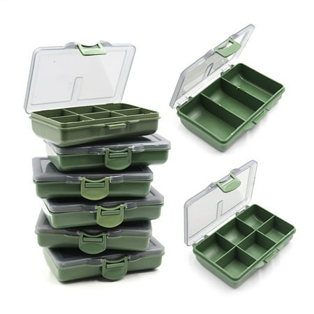 NIBOLOG Buckle Closure Clear Cover Lightweight Fishing Tackle Box 1-8 Compartments Fishing Lure Box Fishing Supplies