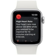 Apple Watch SE (2nd Gen) GPS + Cellular 40mm Silver Aluminum Case with White Sport Band - S/M