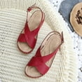 thumbnail image 3 of Vedolay Sandals for Women Casual Sandals for Women Summer Open Toe Solid Color Cute Retro Wedge Platform Sandals,Red 8.5, 3 of 5