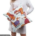 thumbnail image 5 of Ambesonne Fox Fabric by the Yard Upholstery, Animals in Winter Sweaters, 1 Yard, Multicolor, 5 of 5
