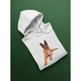 thumbnail image 3 of German Shepherd Wearing A Tie Hoodie Men -Image by Shutterstock, Male Medium, 3 of 4
