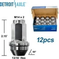 thumbnail image 7 of Detroit Axle - 4WD Front Disc Rotors Ceramic Brake Pads + 24pc Wheel Lug Nuts for Ford F-150 Lincoln Mark LT, 7 of 7
