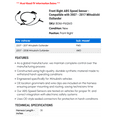 thumbnail image 2 of Front Right ABS Speed Sensor - Compatible with 2007 - 2017 Mitsubishi Outlander 2008 2009 2010 2011 2012 2013 2014 2015 2016, 2 of 2
