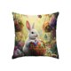 thumbnail image 1 of Cubiertas de Almohada Al Aire Libre Conejos de Primavera Huevo de Pascua Floral Sofá Cubierta de Cojín Decorativo Funda de Almohada Decorativa de Vacaciones 45x45cm/17.72x17.72In Cubiertas de Almohada, 1 of 6