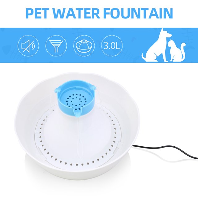 Fuente de agua para mascotas Fuente de bebida para mascotas Fuente de agua eléctrica Dispensador de agua para mascotas para gatos y