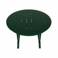 thumbnail image 7 of WestinTrends Malibu Patio Dining Table, All Weather Poly Lumber Adirondack 47" Trestle Round Outdoor Table with Umbrella Hole, Dark Green, 7 of 7