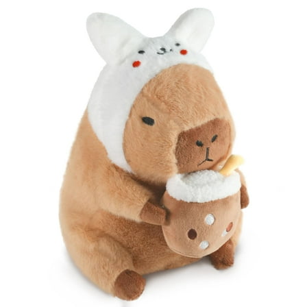 Rabbit Capybara, Cute Capybara Plush Pillow Kawaii Rabbit Stuffed Aniamls Capybara Plushies Toys Gifts for Kids 11 inch