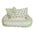 thumbnail image 2 of Dog Cat Bed Exquisite Pattern Non-slip Base Super Soft Non-Fading Bow-knot Design Decorative Cloth Super Comfy Princess Dog Bed Pet Sleeping Pad Pet Supplies, 2 of 10