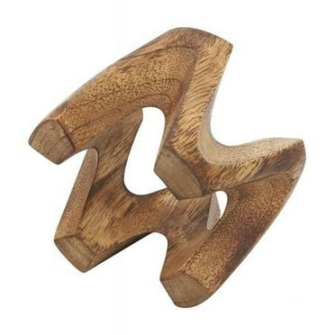 Saro Lifestyle W Design Wood Napkin Ring (Set of 4)