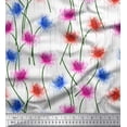 thumbnail image 1 of Soimoi White Polyester Crepe Fabric Artistic Floral Fabric Prints by Yard 42 Inch Wide, 1 of 1