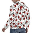 thumbnail image 6 of Wukai Red Ladybugs On Black Dotted Print Men Hoodies Fleece Sweatshirts Long Sleeve Sweaters Pullover Fall Outfits Winter Clothes-3X-Large, 6 of 7