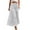 Pure White, variant on Zeagoo Women's Elastic High Waist A Line Layer Ruffle Swing Casual Long Maxi Skirt