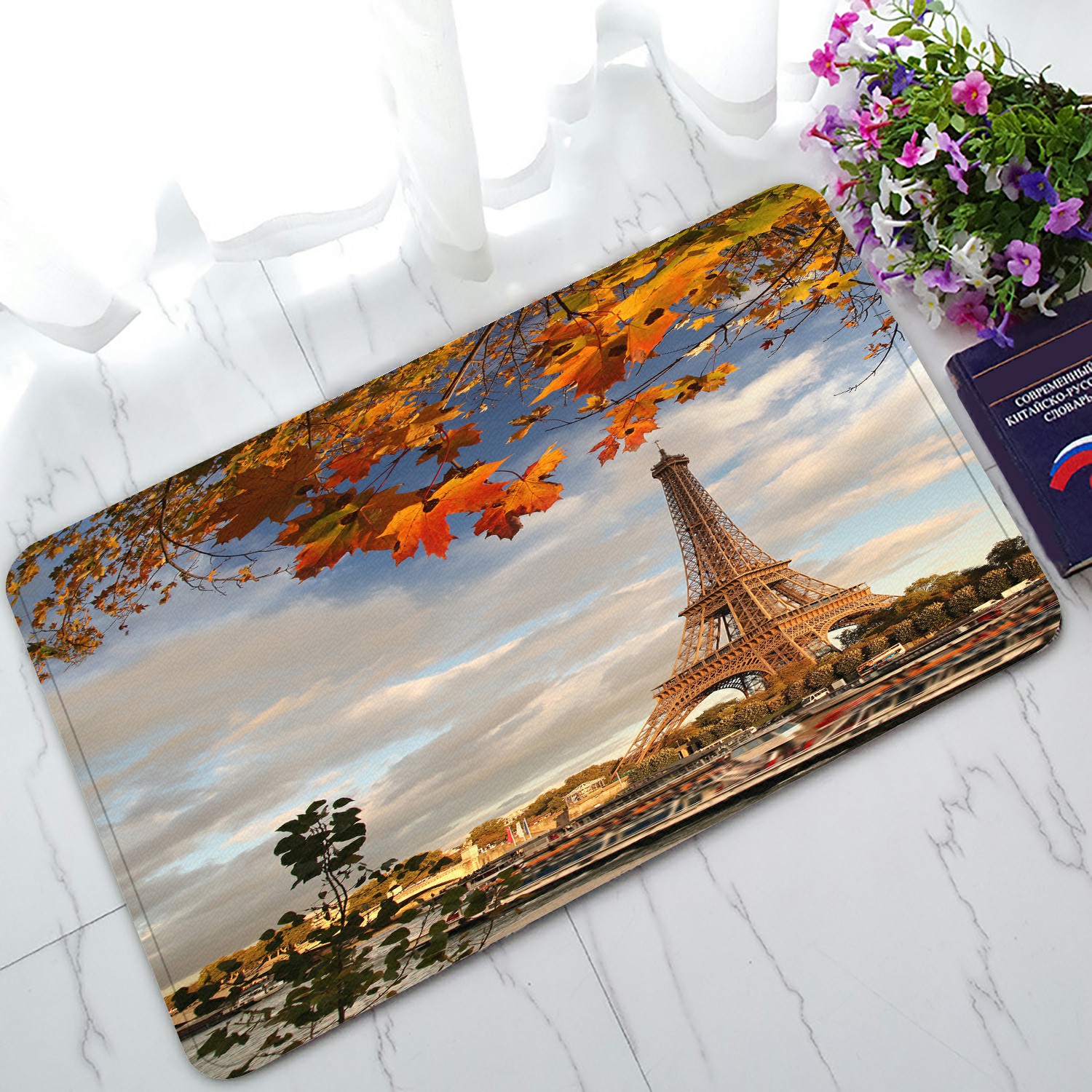 EREHome Eiffel Tower with autumn leaves in Paris France Welcome Doormat  Bath Mat Rug Entrance Rug Floor Mats 30x18 inch | Walmart Canada