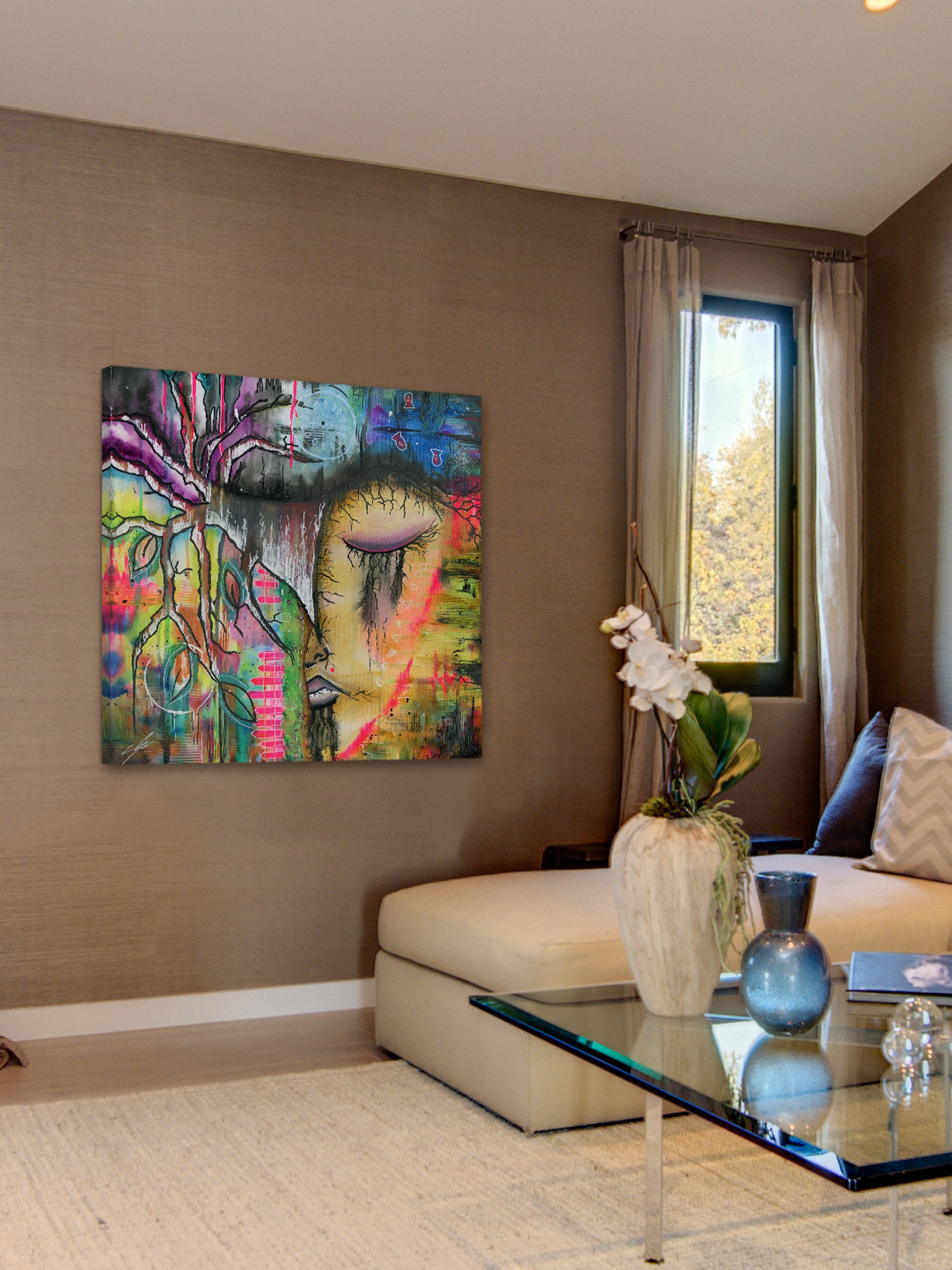 "Buddhist" Painting Print on Wrapped Canvas