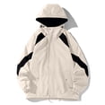 thumbnail image 6 of M-5X Plus Size Jackets for Men Big & Tall Lightweight Windbreaker Coats Casual Long Sleeve Zip Up Color Block Hiking Raincoats with Pockets and Hood, 6 of 6