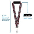thumbnail image 3 of Cartoon Network Lanyard, Adventure Time Marcelines Axe Bass Scattered Gray, Elastic, 3 of 4