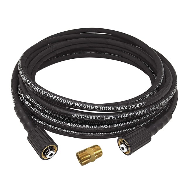 Manguera para hidrolavadora Vortxx de 7,6 m, 3200 PSI, resistente a torceduras