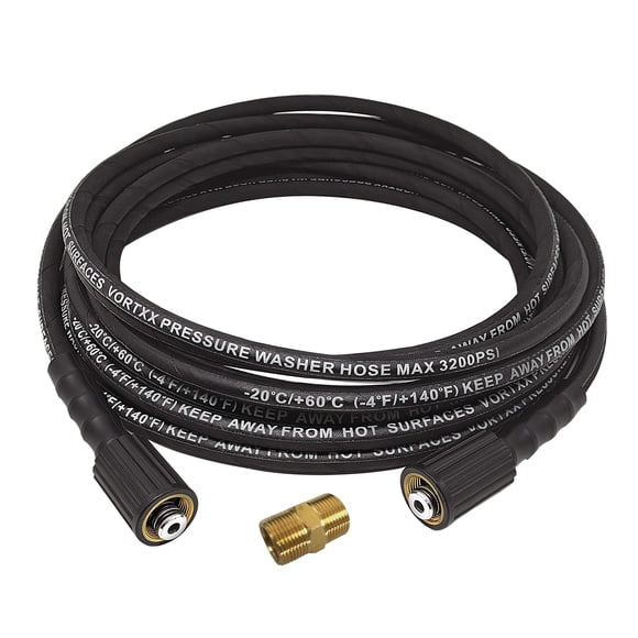Manguera para hidrolavadora Vortxx de 7,6 m, 3200 PSI, resistente a torceduras