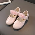 thumbnail image 2 of Sngxgn Toddler Flower Girl Dress Shoes - Girl Ballet Flats Party School Shoes Wedding(Pink,5-5.5 Y), 2 of 8