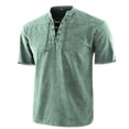 thumbnail image 1 of BOBOGOJP Chemise Hawaïenne pour Hommes Ajustée Extensible Manches Courtes Décontractée à Boutons, Vert G, 1 of 1