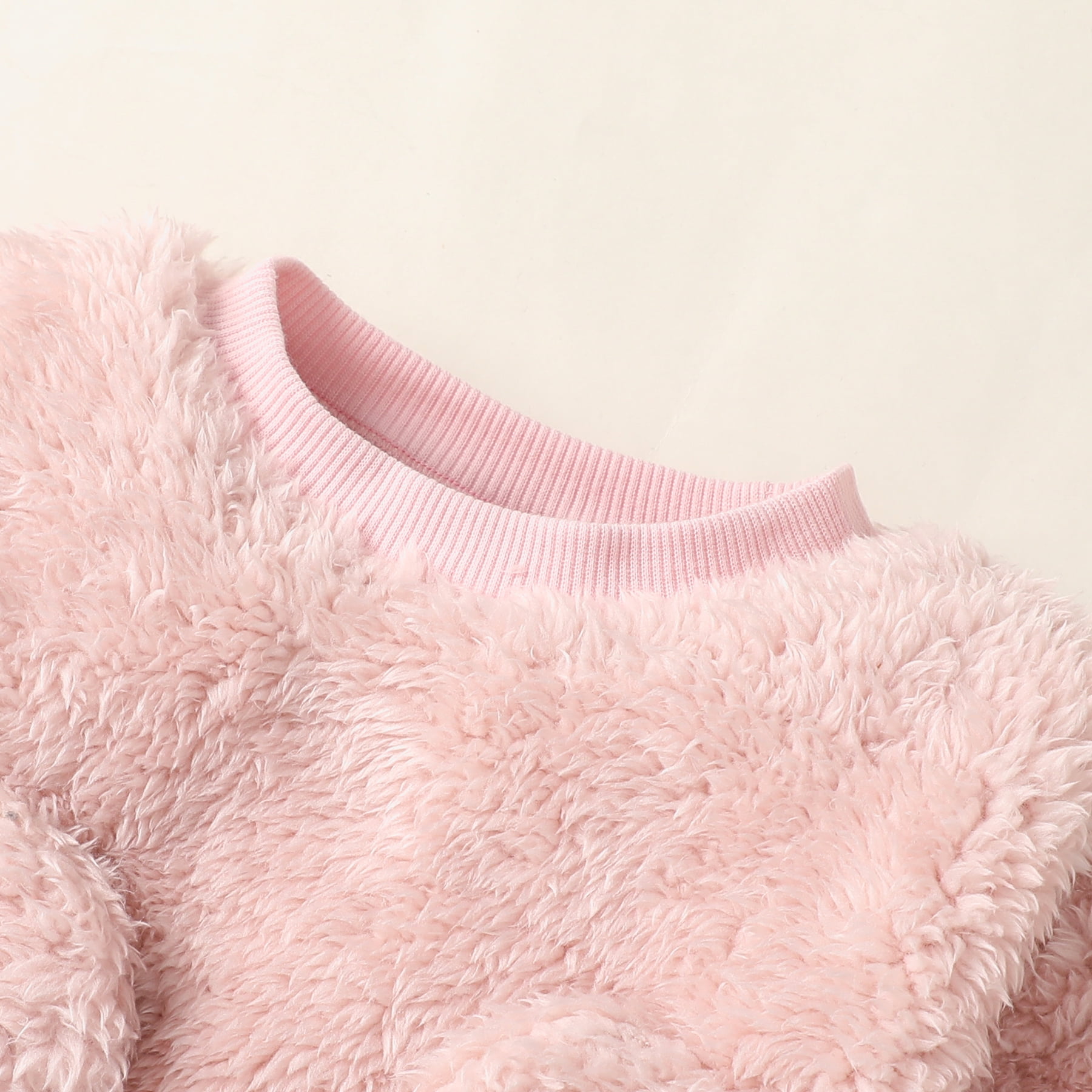6 Months Baby Girls Clothes 9 Months Girls Fall Winter Pant Set Infant Girls Long Sleeve Round Neckline Top Pants 2PCS Set Pink